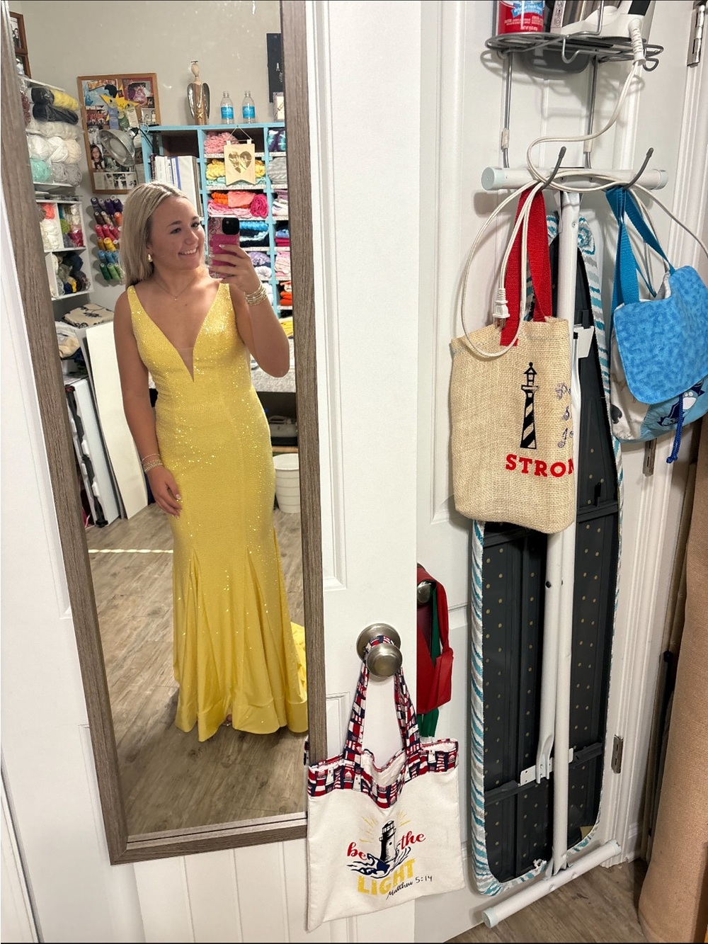 Yellow Sherri Hill Prom Dress